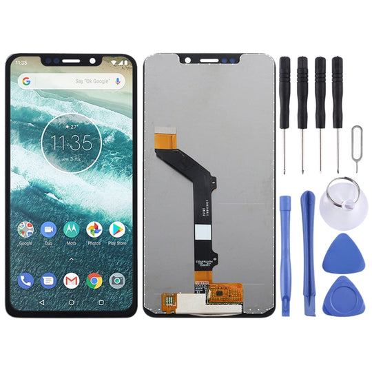 LCD-Bildschirm und Digitizer-Vollmontage für Motorola One (P30 Play) (Schwarz)