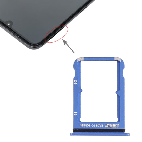 SIM-Kartenfach + SIM-Kartenfach für Xiaomi Mi 9 (Blau)