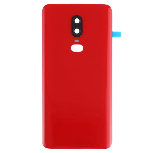 For OnePlus 6 Smooth Surface Battery Back Cover (Red) by buy2fix