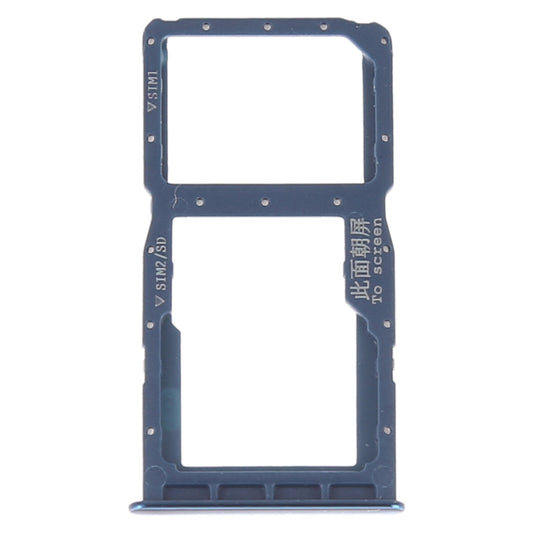 SIM Card Tray + SIM Card Tray / Micro SD Card for Huawei P30 Lite(Blue) by buy2fix