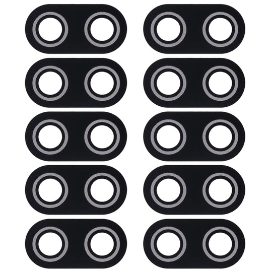 10 PCS Back Camera Lens Cover for Asus ZenFone Max Plus(M1) X018DC Pegasus 4s ZB570TL 5.7 inch (Black)