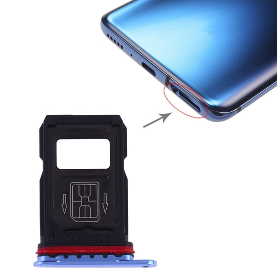 SIM-Kartenfach + SIM-Kartenfach für OnePlus 7 Pro (Blau)
