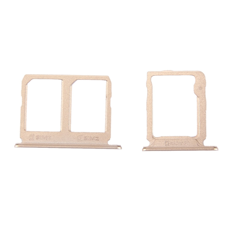 For Galaxy C9 Pro / C9000 SIM Card Tray + Micro SD Card Tray (Gold) by buy2fix