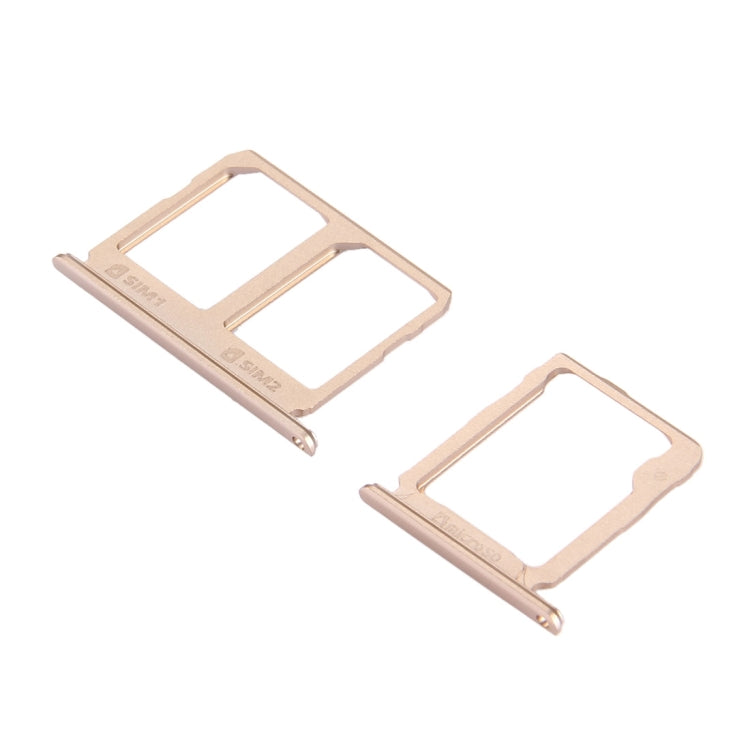 For Galaxy C9 Pro / C9000 SIM Card Tray + Micro SD Card Tray (Gold) by buy2fix