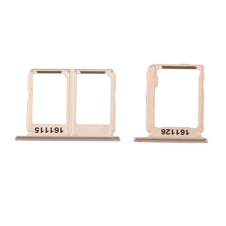 For Galaxy C9 Pro / C9000 SIM Card Tray + Micro SD Card Tray (Gold) by buy2fix