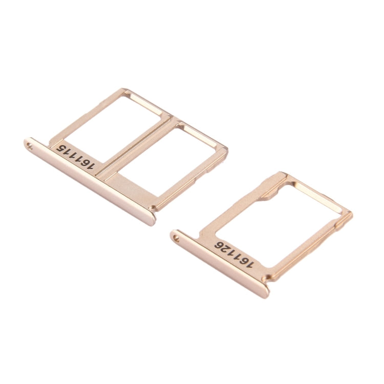For Galaxy C9 Pro / C9000 SIM Card Tray + Micro SD Card Tray (Gold) by buy2fix