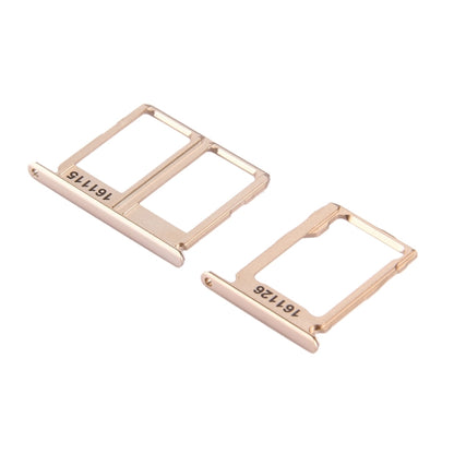 For Galaxy C9 Pro / C9000 SIM Card Tray + Micro SD Card Tray (Gold) by buy2fix