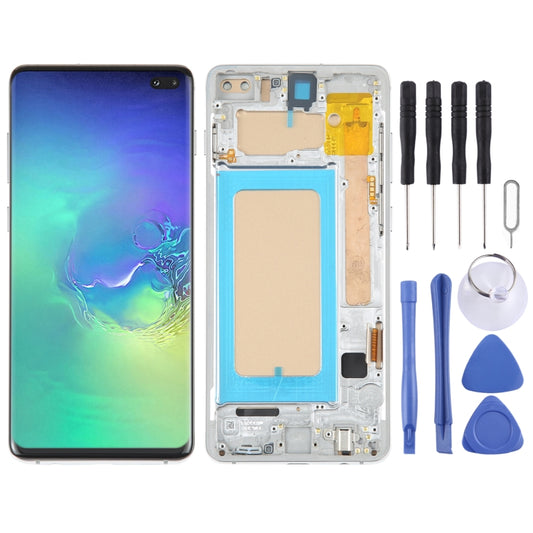 TFT LCD Screen For Samsung Galaxy S10+ SM-G975 Digitizer Full Assembly with Frame,Not Supporting Fingerprint Identification(Silver) - Repair & Spare Parts by buy2fix | Online Shopping UK | buy2fix