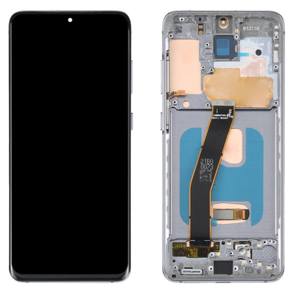 OLED LCD Screen For Samsung Galaxy S20 SM-G980 Digitizer Full Assembly with Frame (Grey) - Repair & Spare Parts by buy2fix | Online Shopping UK | buy2fix