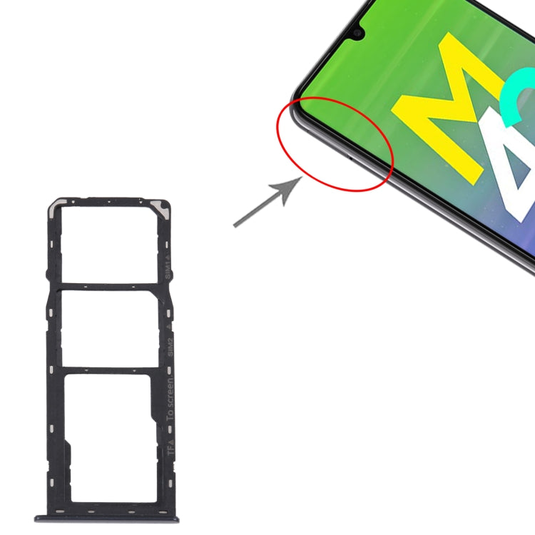 For Samsung Galaxy M42 5G SM-A436B Original SIM Card Tray + SIM Card Tray + Micro SD card tray (Black) - Repair & Spare Parts by buy2fix | Online Shopping UK | buy2fix