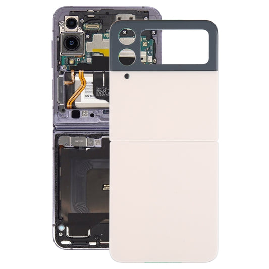 For Samsung Galaxy Z Flip4 SM-F721B Battery Back Cover with Camera Lens Cover(Gold) - Back Cover by buy2fix | Online Shopping UK | buy2fix