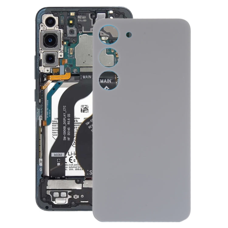 For Samsung Galaxy S23 SM-S911B OEM Glass Battery Back Cover(Grey) - Repair & Spare Parts by buy2fix | Online Shopping UK | buy2fix