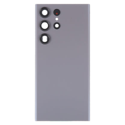 For Samsung Galaxy S23 Ultra SM-S918 Glass Battery Back Cover with Camera Lens Cover(Grey) - Repair & Spare Parts by buy2fix | Online Shopping UK | buy2fix