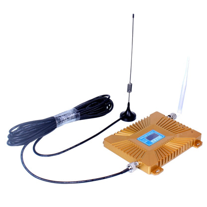 GSM900 / WCDMA2100 Mini Mobile Phone LCD Signal Repeater with Sucker Antenna(Gold) - Security by buy2fix | Online Shopping UK | buy2fix