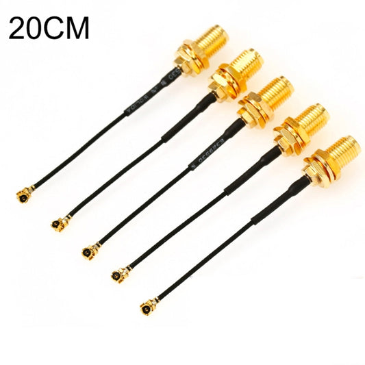 5 PCS / Set RG178 Ufl / IPX / IPEX to SMA Female Adapter Braid Cable, Length:20cm - Security by buy2fix | Online Shopping UK | buy2fix