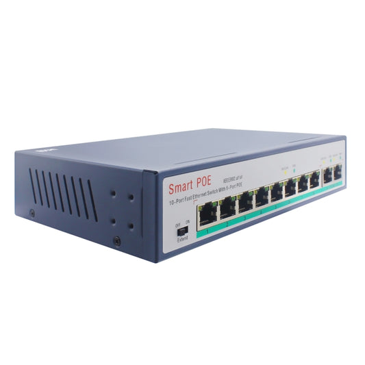 ESCAM POE 8+2 10-Port Fast Ethernet Switch 8-Port POE 10/100M 120W Network Switch, Transmission Distance: 150m(Blue) by ESCAM