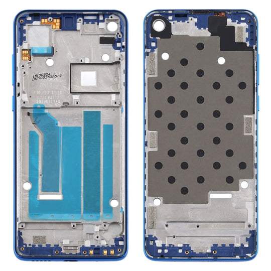 Vorderes Gehäuse LCD-Rahmenblende für Motorola Moto One Vision (Blau)