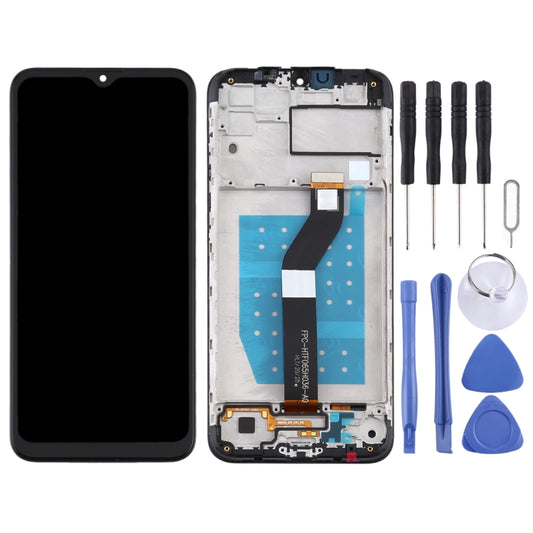 TFT LCD Screen for Motorola Moto G8 Power Lite Digitizer Full Assembly with Frame (Black) by buy2fix