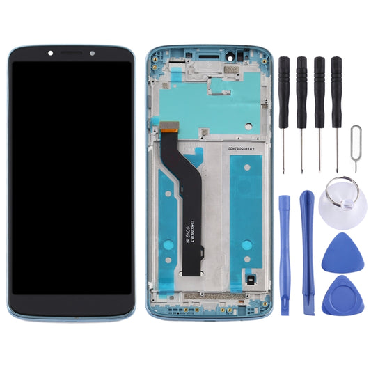 TFT LCD Screen for Motorola Moto E5 Plus Digitizer Full Assembly with Frame(Blue) by buy2fix