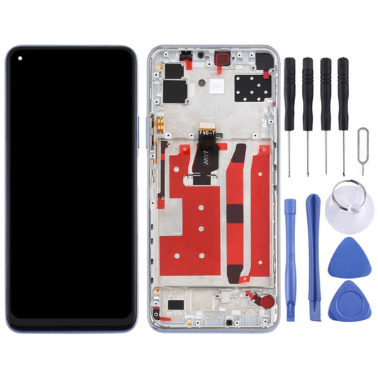 OEM LCD Screen for Huawei Nova 7 SE Digitizer Full Assembly with Frame(Silver) by buy2fix