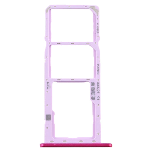 SIM Card Tray + SIM Card Tray + Micro SD Card Tray for Huawei Y6 Pro (2019) (Rose Red) by buy2fix