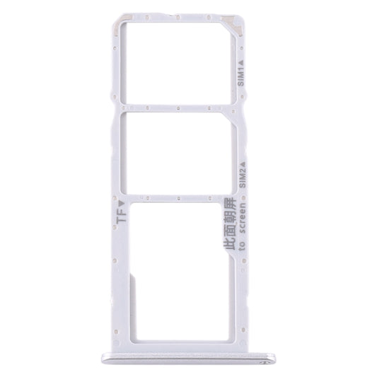 SIM Card Tray + SIM Card Tray + Micro SD Card Tray for Huawei Y6p (Silver) by buy2fix