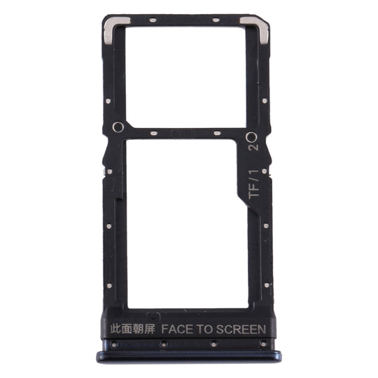 Plateau de carte SIM + plateau de carte SIM / plateau de carte Micro SD pour Xiaomi Poco X3 / Poco X3 NFC (noir)