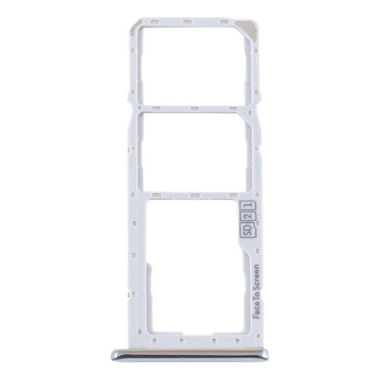 SIM-Kartenfach + SIM-Kartenfach + Micro-SD-Kartenfach für Motorola One (P30 Play) XT1941 (Silber)