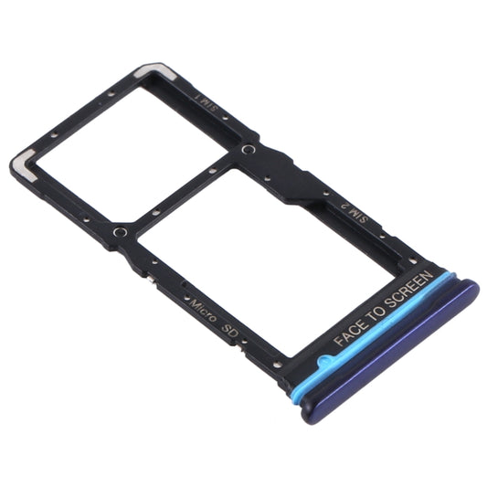 SIM Card Tray + SIM Card Tray / Micro SD Card Tray for Xiaomi Redmi Note 9 Pro 5G M2007J17C (Blue) by buy2fix