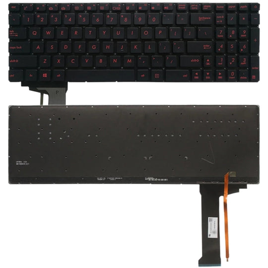 US-Version Tastatur mit Tastaturbeleuchtung für Asus GL552 GL552J GL552JX GL552V GL552VL GL552VW N552VW N552VX G771JM G771JW (Schwarz)