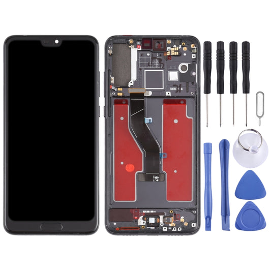 Original OLED LCD Screen for Huawei P20 Pro Digitizer Full Assembly with Frame(Black) by buy2fix