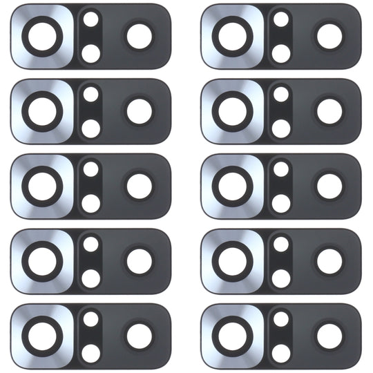10 PCS Rückkameraobjektiv für Xiaomi Redmi Note 10 4G M2101K7AI M2101K7AG (Silber)
