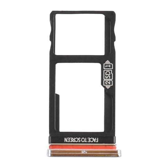SIM-Kartenfach + Micro-SD-Kartenfach für Motorola Moto One Action XT2013-1 XT2013-2 XT2013-4 (Silber)