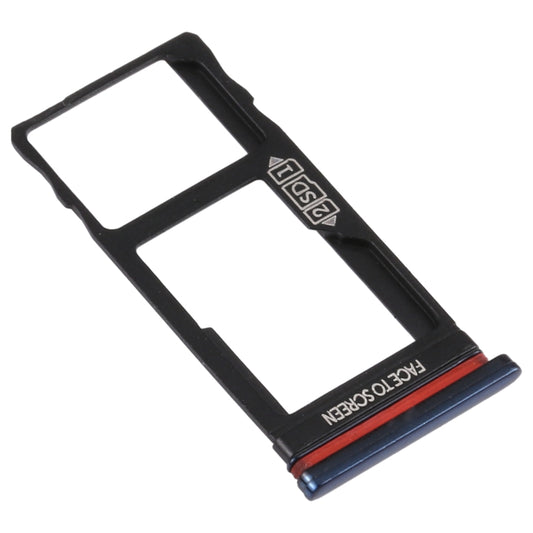SIM Card Tray + Micro SD Card Tray for Motorola Moto One Vision / P50 (Black) by buy2fix