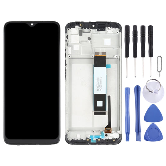 LCD Screen and Digitizer Full Assembly with Frame for Xiaomi Redmi Note 9 4G / Poco M3 / Redmi 9 Power M2010J19SC M2010J19CG(Black) by buy2fix