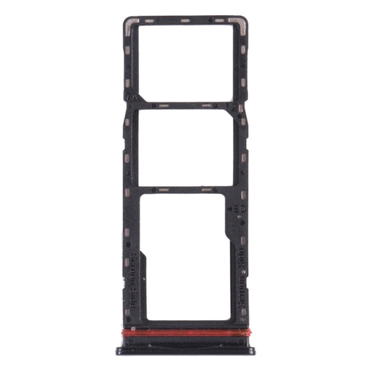 SIM-Kartenfach + SIM-Kartenfach + Micro-SD-Kartenfach für infinix Hot 10 Play / Smart 5 (Indien) X688C X688B (Schwarz)