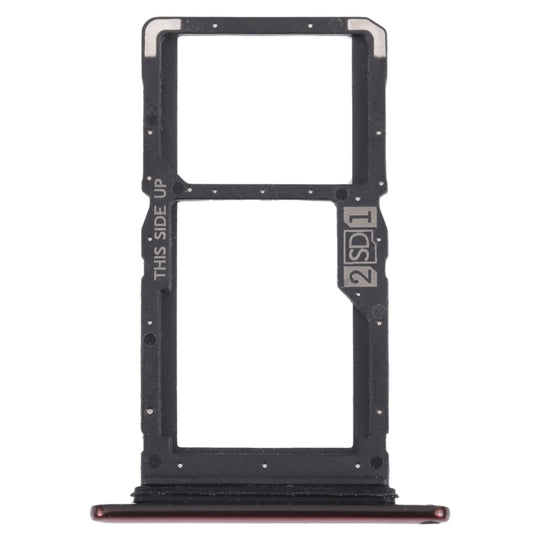 SIM Card Tray + SIM Card Tray / Micro SD Card Tray for Motorola One Hyper XT2027 XT2027-1 (Red)