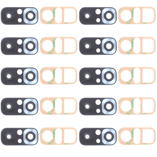 10 PCS Rückkameraobjektiv für Xiaomi Redmi Note 10S M2101K7BG M2101K7BI M2101K7BNY (Silber)