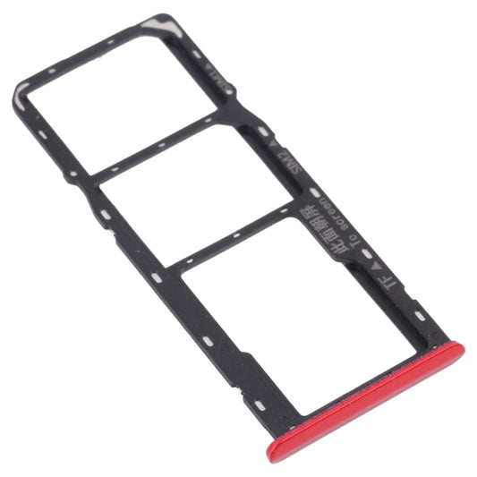 For OPPO Realme C3 RMX2027, RMX2020, RMX2021 SIM Card Tray + SIM Card Tray + Micro SD Card Tray (Red) by buy2fix