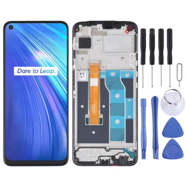 LCD Screen and Digitizer Full Assembly With Frame for OPPO Realme 6 RMX2001 by buy2fix