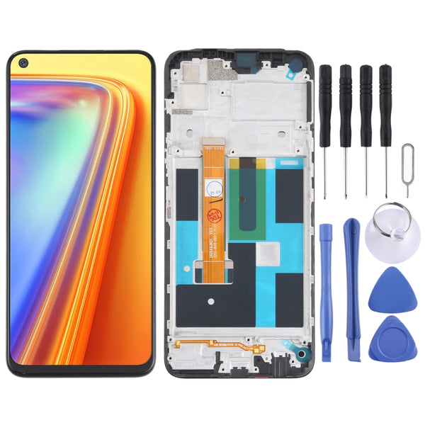 LCD Screen and Digitizer Full Assembly With Frame for OPPO Realme 7 (Asia) 4G RMX2151 RMX2163 by buy2fix