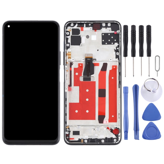 Original LCD Screen for Huawei P40 Lite 5G Digitizer Full Assembly With Frame(Black) by buy2fix