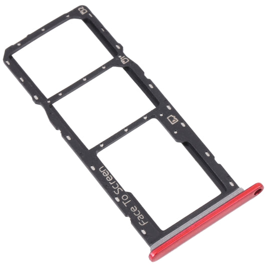 For ZTE Blade V40 Vita SIM Card Tray + SIM Card Tray + Micro SD Card Tray (Red) by buy2fix