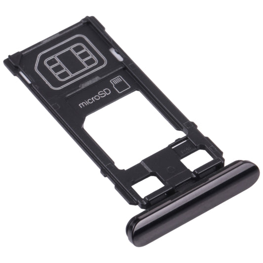 SIM Card Tray + Micro SD Card Tray for Sony Xperia 1 / Xperia XZ4 (Black) by buy2fix