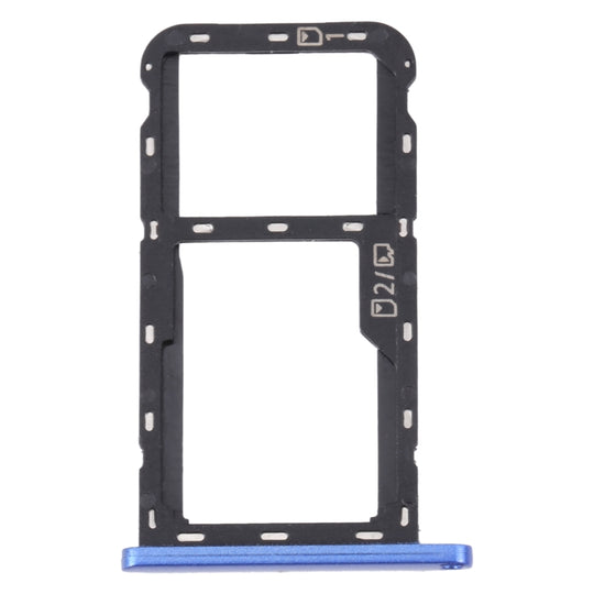 For ZTE Blade A52 SIM Card Tray + SIM Card Tray / Micro SD Card Tray (Blue)