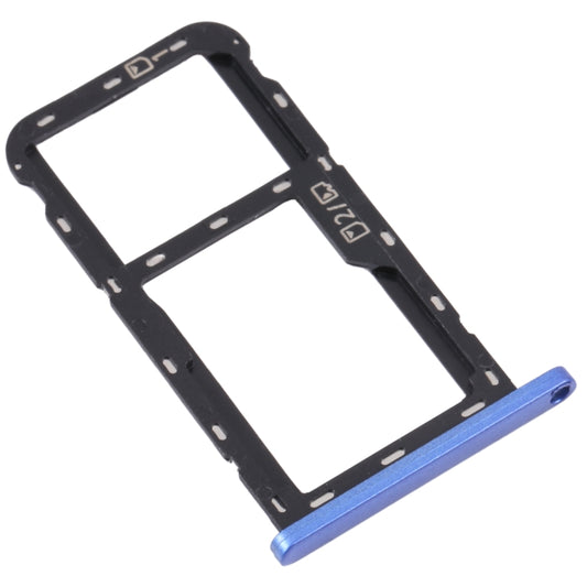For ZTE Blade A72 SIM Card Tray + SIM Card Tray / Micro SD Card Tray (Blue) by buy2fix