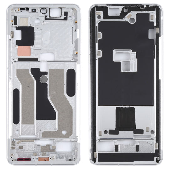 Plaque de lunette du cadre central pour Meizu 18 Pro (blanc)