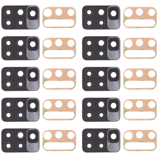 10 PCS Rückkameraobjektiv für Xiaomi Redmi 10 Prime / Redmi 10 21061119AG 21061119BI