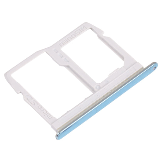 Nano SIM Card Tray + Micro SD Card Tray for LG Stylo 6 / K71 LMQ730HA, LM-Q730HA, LMQ730TM, LM-Q730TM (Blue) by buy2fix
