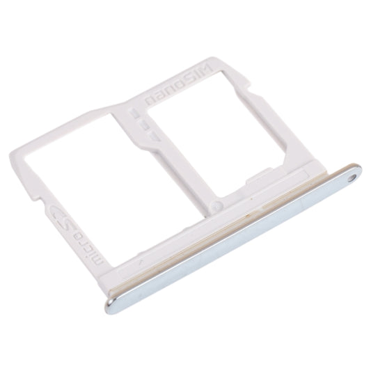 Nano SIM Card Tray + Micro SD Card Tray for LG Stylo 6 / K71 LMQ730HA, LM-Q730HA, LMQ730TM, LM-Q730TM (Silver) by buy2fix